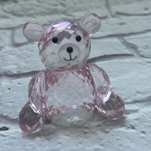 Simon Designs SD crystal teddy bear pink